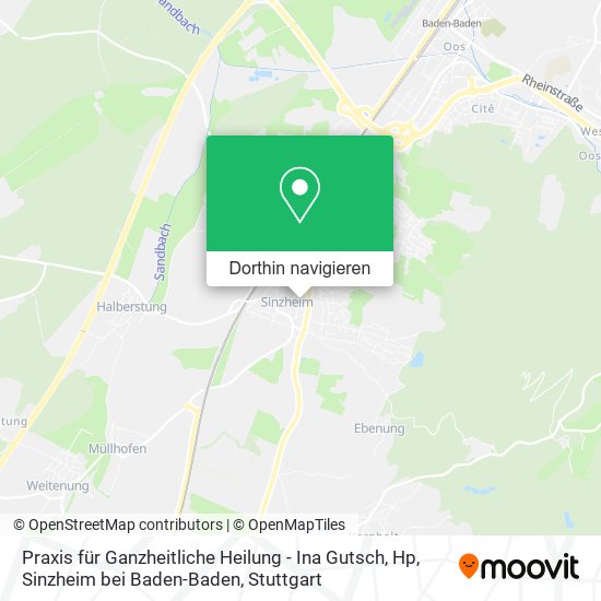 Praxis für Ganzheitliche Heilung - Ina Gutsch, Hp, Sinzheim bei Baden-Baden Karte