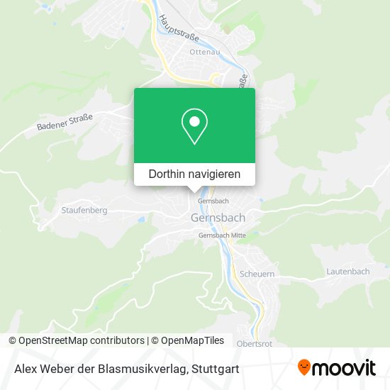 Alex Weber der Blasmusikverlag Karte