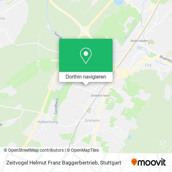 Zeitvogel Helmut Franz Baggerbertrieb Karte