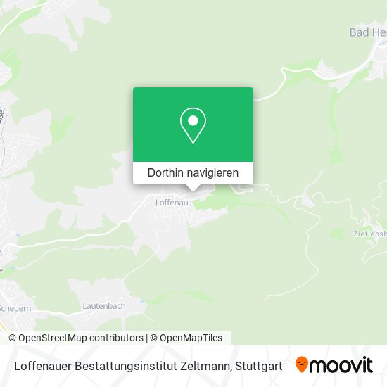 Loffenauer Bestattungsinstitut Zeltmann Karte