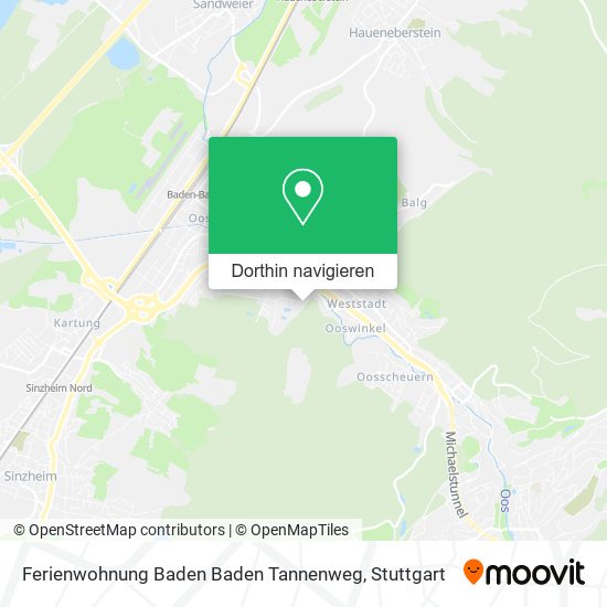 Ferienwohnung Baden Baden Tannenweg Karte