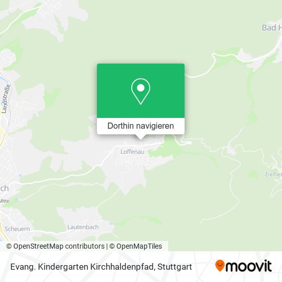 Evang. Kindergarten Kirchhaldenpfad Karte