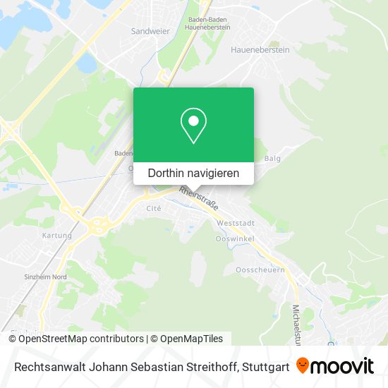 Rechtsanwalt Johann Sebastian Streithoff Karte