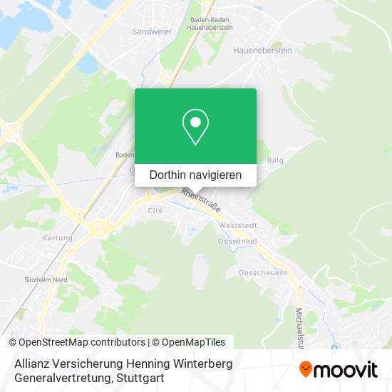 Allianz Versicherung Henning Winterberg Generalvertretung Karte