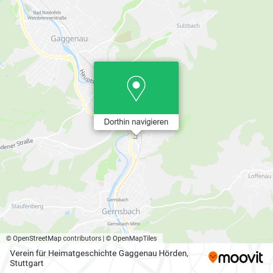 Verein für Heimatgeschichte Gaggenau Hörden Karte