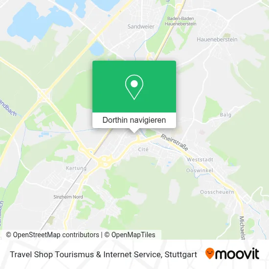 Travel Shop Tourismus & Internet Service Karte