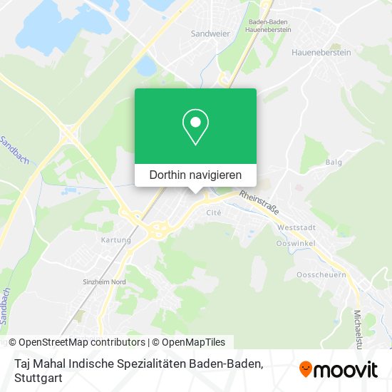 Taj Mahal Indische Spezialitäten Baden-Baden Karte