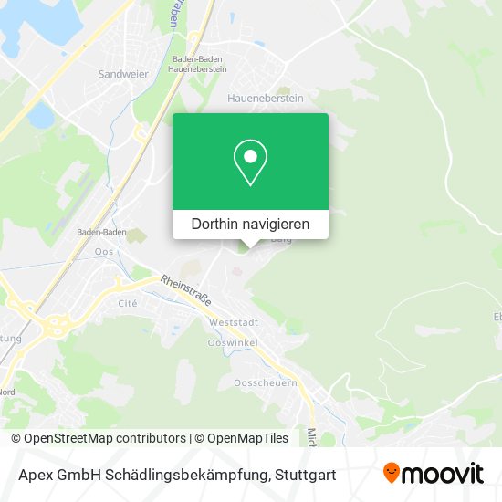 Apex GmbH Schädlingsbekämpfung Karte