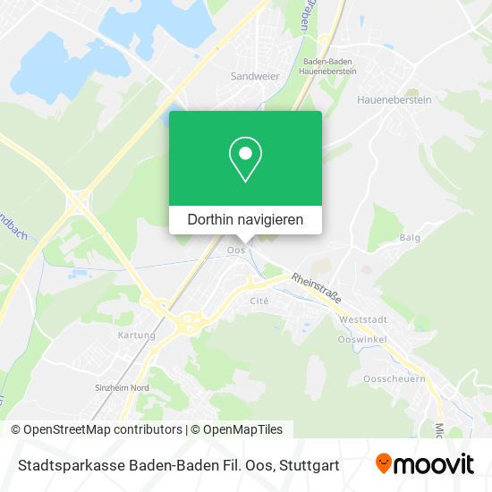 Stadtsparkasse Baden-Baden Fil. Oos Karte