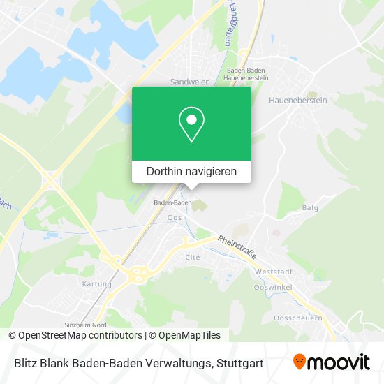 Blitz Blank Baden-Baden Verwaltungs Karte