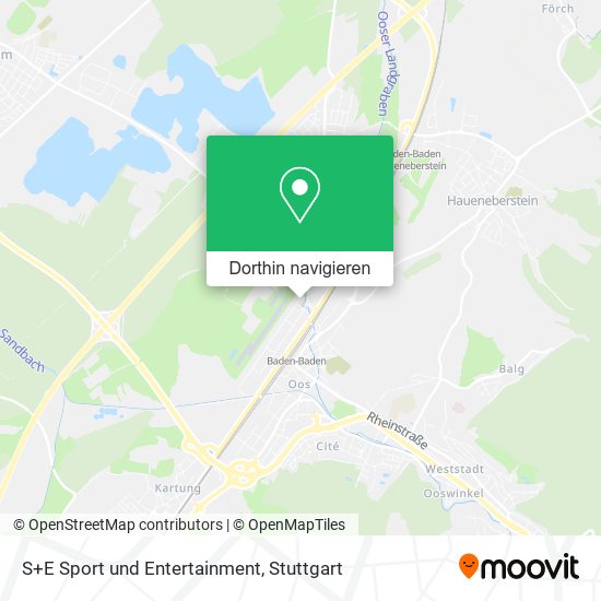 S+E Sport und Entertainment Karte