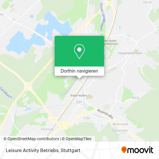 Leisure Activity Betriebs Karte