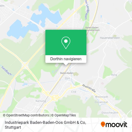 Industriepark Baden-Baden-Oos GmbH & Co Karte