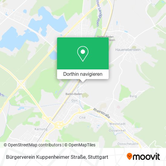 Bürgerverein Kuppenheimer Straße Karte