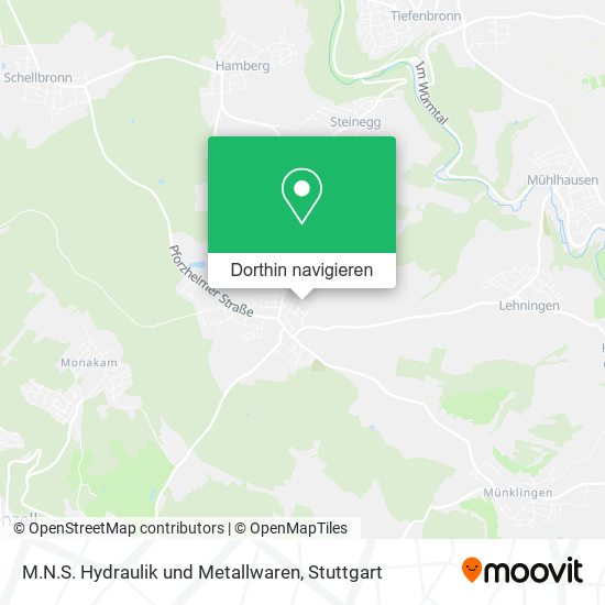 M.N.S. Hydraulik und Metallwaren Karte