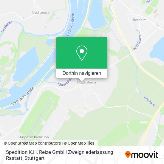 Spedition K.H. Reize GmbH Zweigniederlassung Rastatt Karte