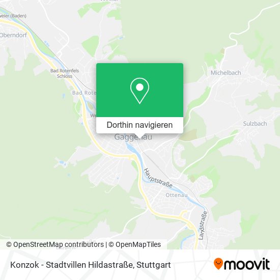 Konzok - Stadtvillen Hildastraße Karte
