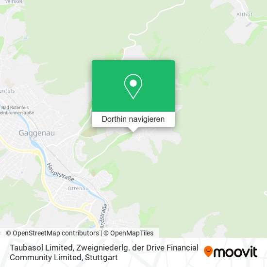 Taubasol Limited, Zweigniederlg. der Drive Financial Community Limited Karte