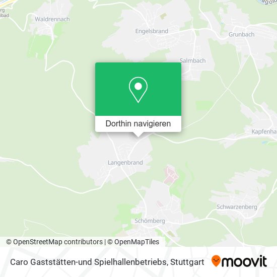 Caro Gaststätten-und Spielhallenbetriebs Karte