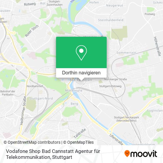 Vodafone Shop Bad Cannstatt Agentur für Telekommunikation Karte