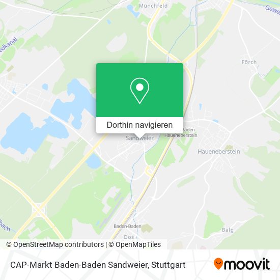CAP-Markt Baden-Baden Sandweier Karte