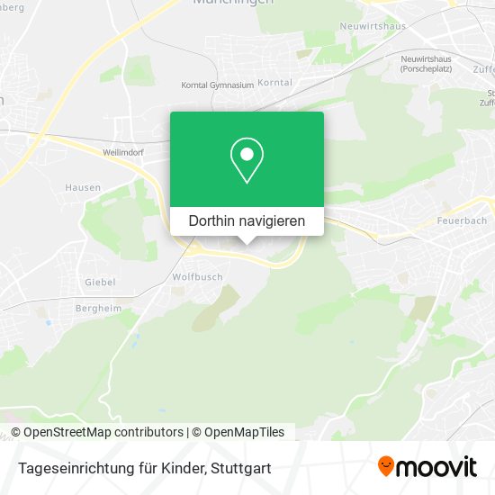 Tageseinrichtung für Kinder Karte