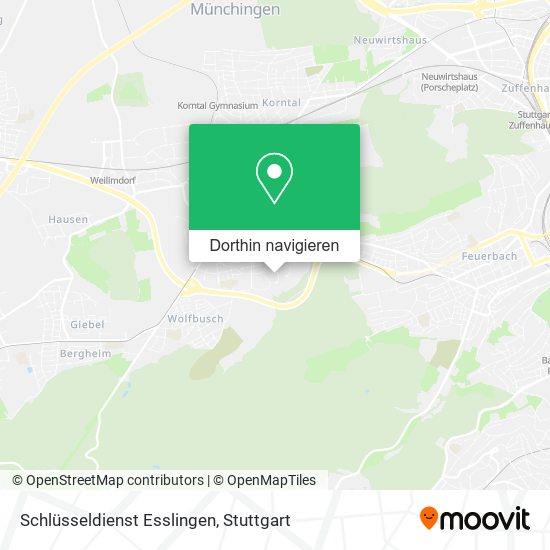 Schlüsseldienst Esslingen Karte