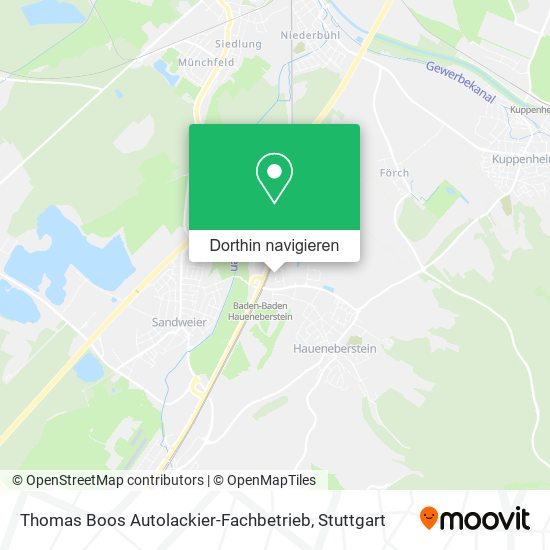 Thomas Boos Autolackier-Fachbetrieb Karte
