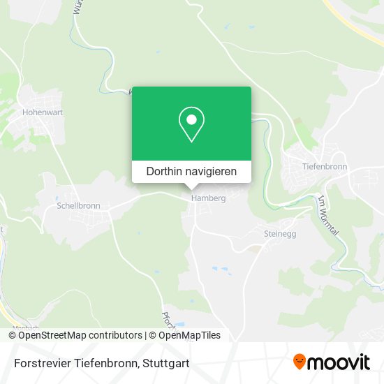 Forstrevier Tiefenbronn Karte