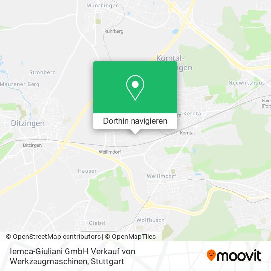 Iemca-Giuliani GmbH Verkauf von Werkzeugmaschinen Karte