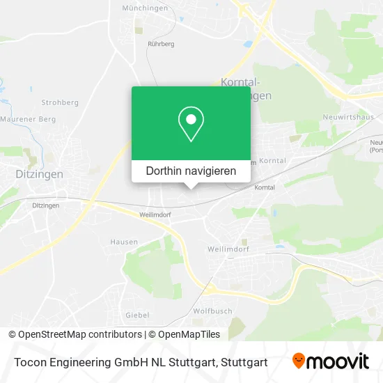 Tocon Engineering GmbH NL Stuttgart Karte