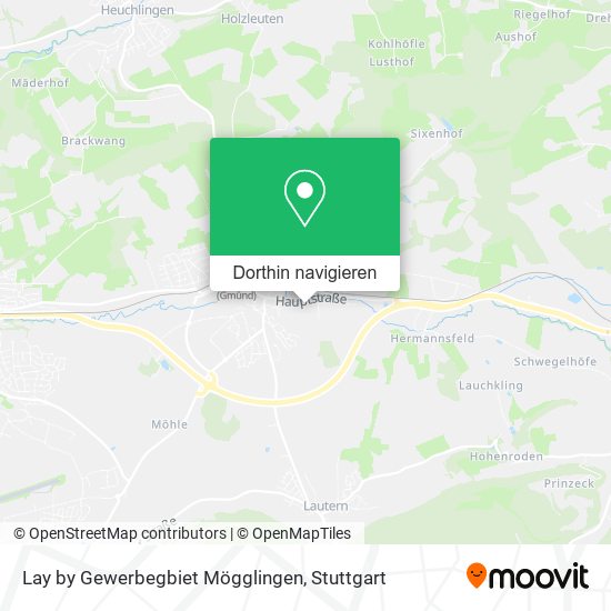 Lay by Gewerbegbiet Mögglingen Karte