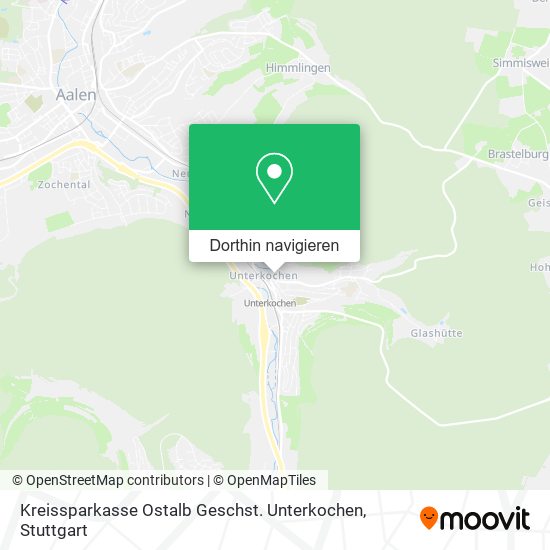 Kreissparkasse Ostalb Geschst. Unterkochen Karte