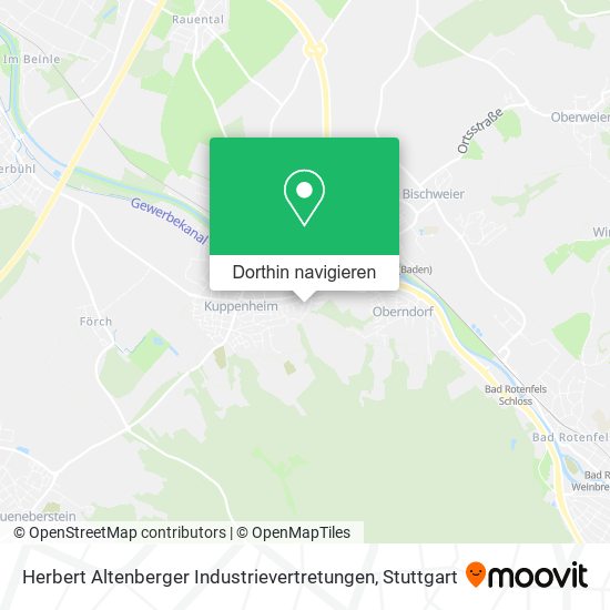 Herbert Altenberger Industrievertretungen Karte