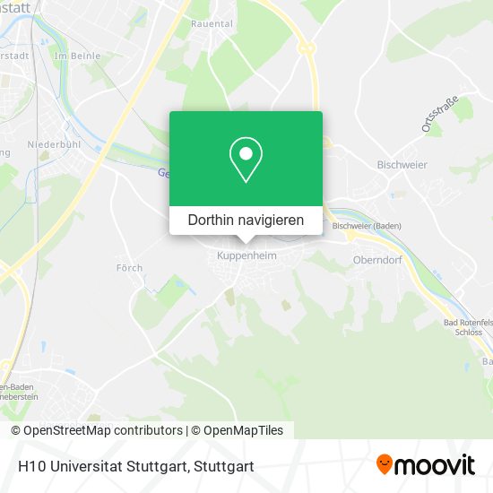 H10 Universitat Stuttgart Karte