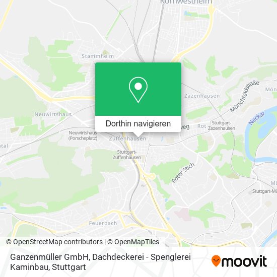 Ganzenmüller GmbH, Dachdeckerei - Spenglerei Kaminbau Karte