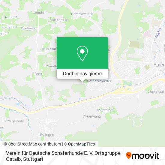 Verein für Deutsche Schäferhunde E. V. Ortsgruppe Ostalb Karte