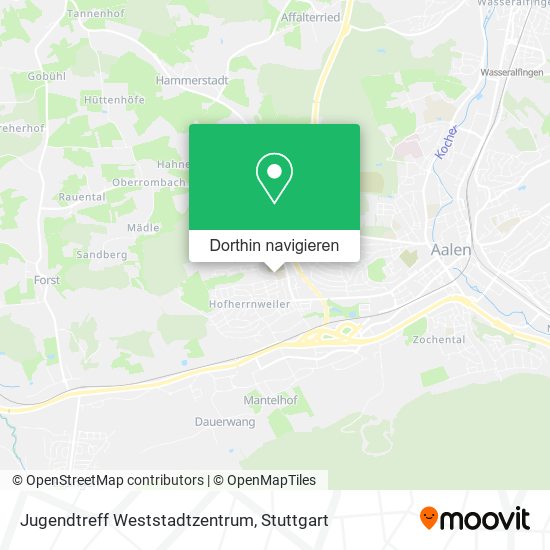 Jugendtreff Weststadtzentrum Karte