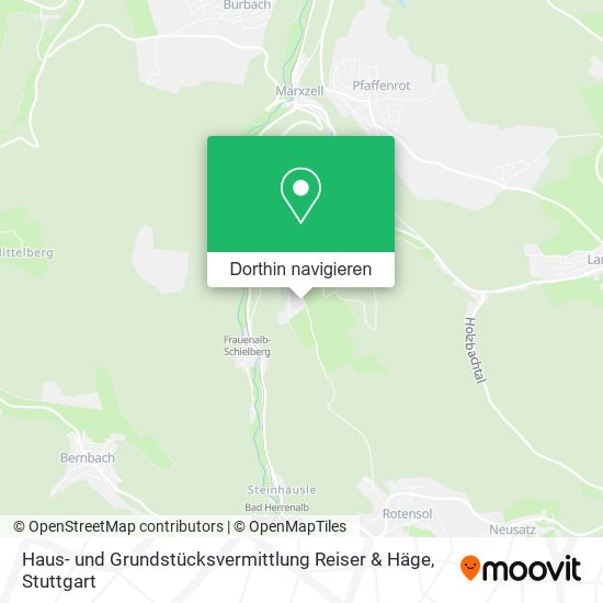 Haus- und Grundstücksvermittlung Reiser & Häge Karte