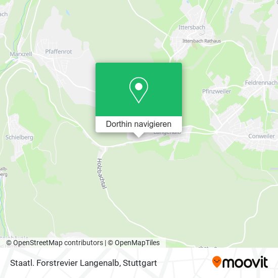 Staatl. Forstrevier Langenalb Karte