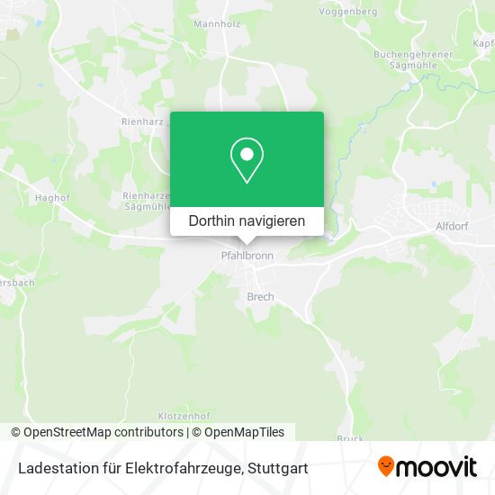Ladestation für Elektrofahrzeuge Karte