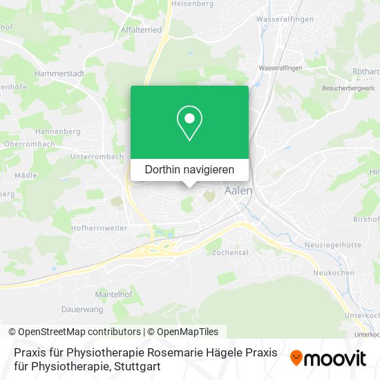 Praxis für Physiotherapie Rosemarie Hägele Praxis für Physiotherapie Karte
