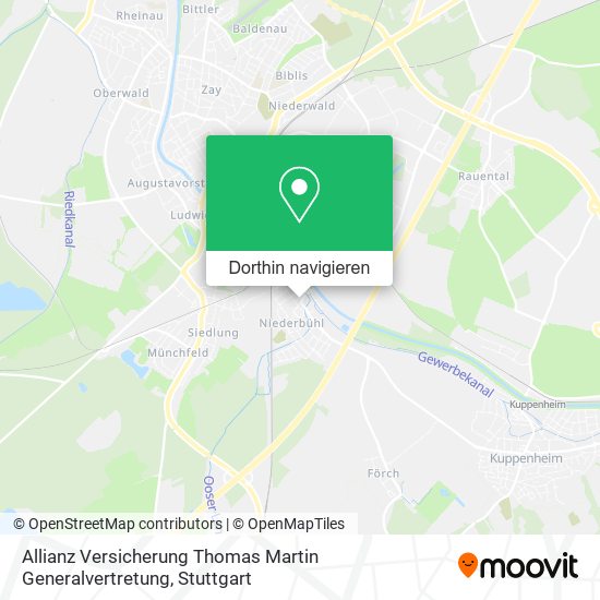 Allianz Versicherung Thomas Martin Generalvertretung Karte