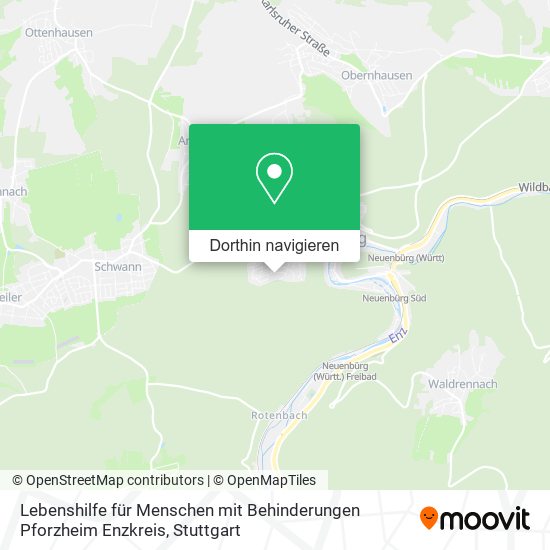 Lebenshilfe für Menschen mit Behinderungen Pforzheim Enzkreis Karte