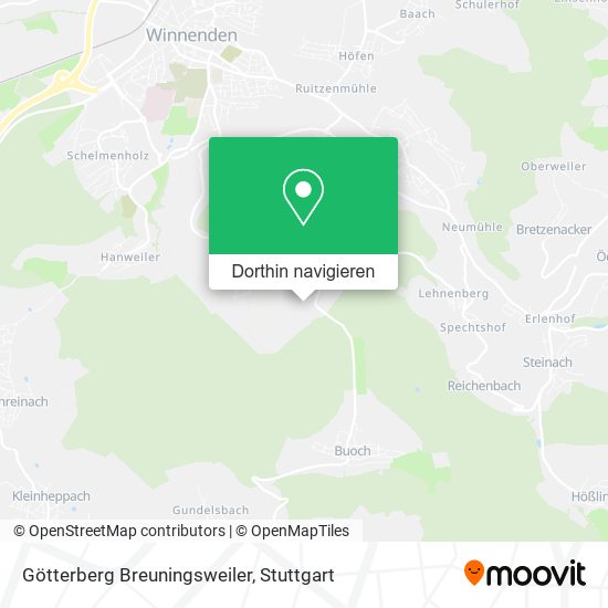 Götterberg Breuningsweiler Karte