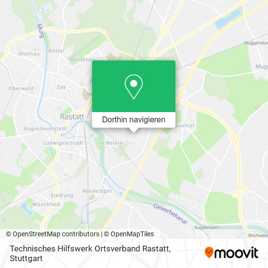 Technisches Hilfswerk Ortsverband Rastatt Karte