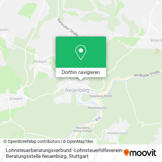 Lohnsteuerberatungsverbund -Lohnsteuerhilfeverein- Beratungsstelle Neuenbürg Karte