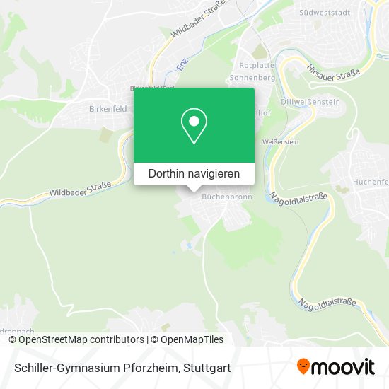 Schiller-Gymnasium Pforzheim Karte