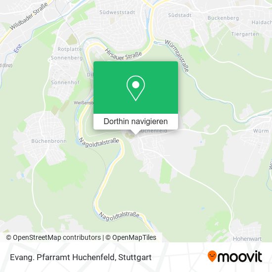 Evang. Pfarramt Huchenfeld Karte