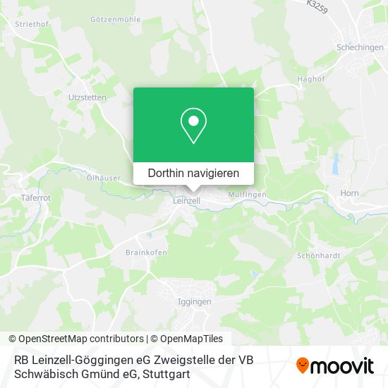RB Leinzell-Göggingen eG Zweigstelle der VB Schwäbisch Gmünd eG Karte
